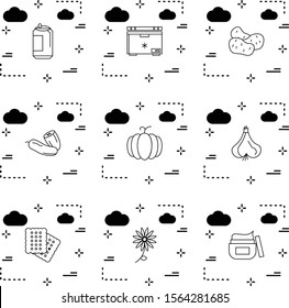 creative universal icon set of 9
 