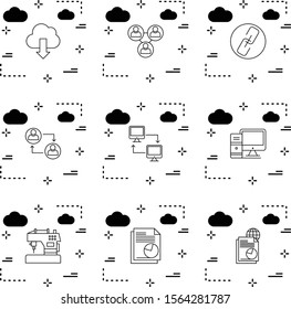 creative universal icon set of 9
 