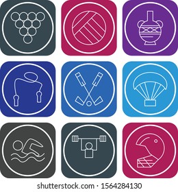 creative universal icon set of 9
 