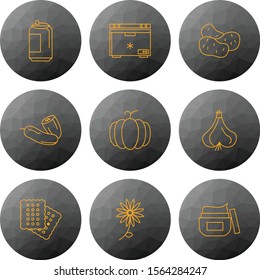 creative universal icon set of 9
 
