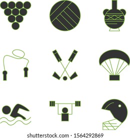 creative universal icon set of 9
 