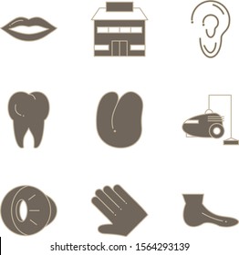 creative universal icon set of 9
 
