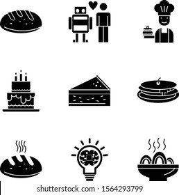 creative universal icon set of 9
 