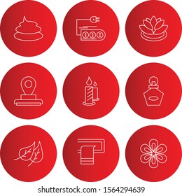creative universal icon set of 9
 