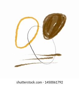 Creative unusual art with different shapes and textures. Abstract hand drawn doodles. Modern and trendy minimalistic design. 