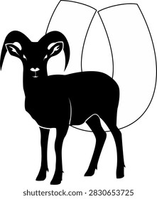Creative Urial and Letter U Vector Illustration
