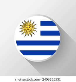 Creative Uruguay Flag Circle Badge