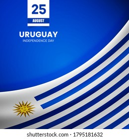 Creative Uruguay Flagge auf Textur. Vintage-Stil Unabhängigkeit Tag Hintergrund
