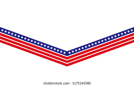 Creative USA flag for banner, card, print t shirt, element design. vector illustration 