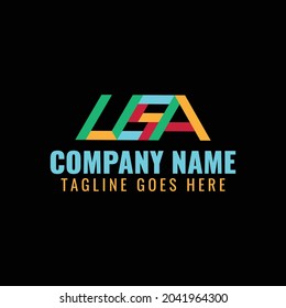 Diseño de logotipo de carta Creative USA