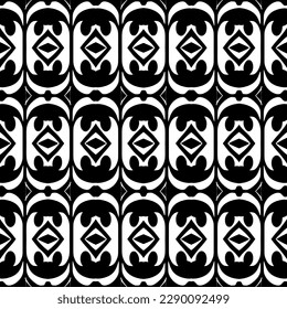 The creative use of nature-inspired geometric ornament in this seamless background design makes for a stunning textile style that can serve as a versatile template for a wide range of fabric-based des