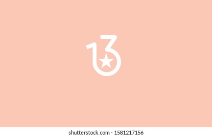 creative use of Number 1 and 3 with a star in the middle 