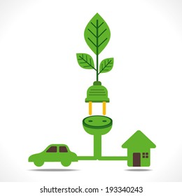 creative  uses of green energy concept vector