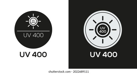 Creative (UV 400) Icon ,Vector sign.