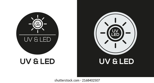 Creative (UV And LED) Icon, Vector Sign.