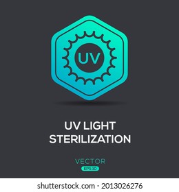 Creative (UV Light Sterilization) Icon ,Vector Sign.
