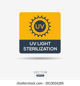 Creative (UV light sterilization) Icon ,Vector sign.