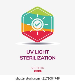 Creative (UV Light Sterilization) Icon ,Vector Sign.