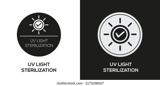 Creative (UV Light Sterilization) Icon ,Vector Sign.