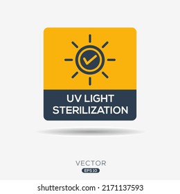 Creative (UV Light Sterilization) Icon ,Vector Sign.