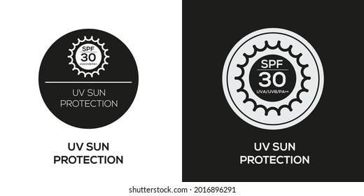 Creative (uv sun protection SPF 30) Icon ,Vector sign.