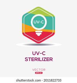 Creative (UV-C sterilizer) Icon ,Vector sign.