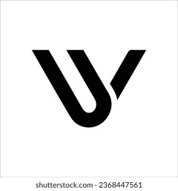 Creative UY or YU initial elegant flat unique logo design