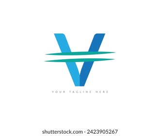Diseño del logotipo Creative V Latter