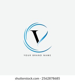 creative V Letter Design Logo Vector