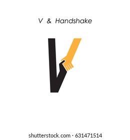 Creative V- letter icon abstract logo vector design.Business offer,partnership icon.Corporate business and industrial logotype symbol.Vector illustration