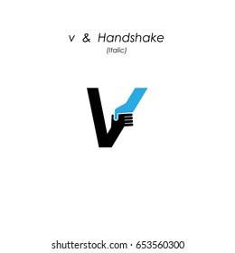 Creative v- letter icon abstract logo design vector template.Business offer,partnership icon.Corporate business and industrial logotype symbol.Vector illustration