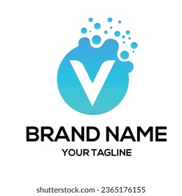 Creative V Letter  Logo Template design