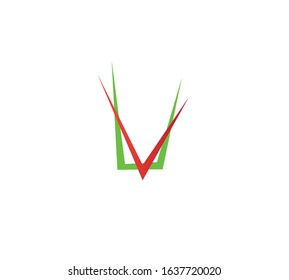 creative V letter logo. this is a vector. 