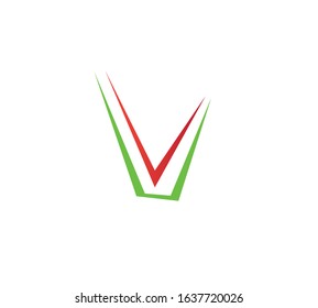 creative V letter logo. this is a vector. 