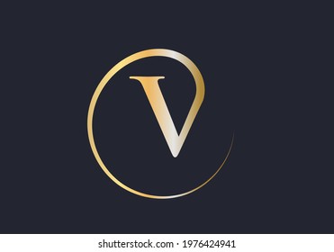 Creative V letter with luxury concept. Modern V Logo Design for business and company identity