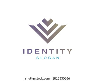 Creative V letters logo design