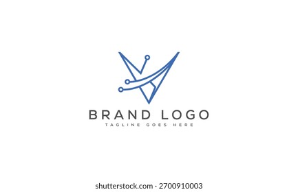 Logotipo Creative V para marcas e start-ups.