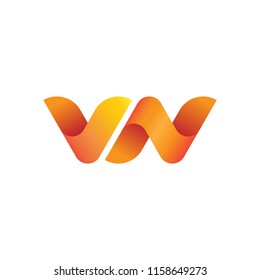 Creative V N letter logo design vector