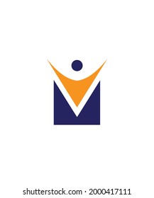 Creative V shape letter vector logo design
