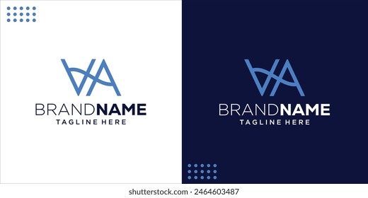 Creativo VA Logo, Inspiración de diseño, Ilustración, Vector