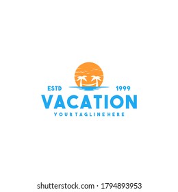 Diseño de logotipo premium de vacaciones creativas