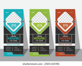 Creative vactor template realestate layout design for advertising