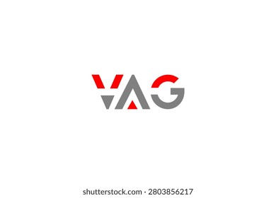 Creative VAG Monogram Logo on White Background, Inverted GVA Brand Identity Economy Vector Graphic