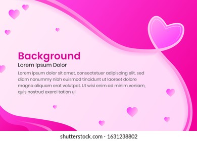 Creative valentines day background concept with text space Free Vector