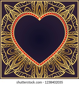 Creative Valentines Day Background With Heart. Romantic Pattern. Vector illustration. For template, love card, banner.