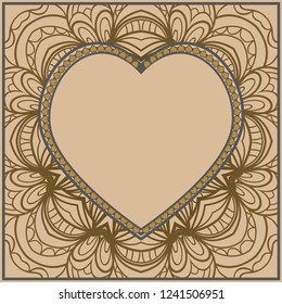 Creative Valentines Day Background With Heart. Romantic Pattern. Vector illustration. For template, love card, banner.