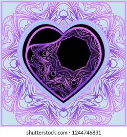 Creative Valentines Day Background With Heart. Romantic Pattern. Vector illustration. For template, love card, banner.