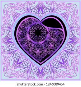 Creative Valentines Day Background With Heart. Romantic Pattern. Vector illustration. For template, love card, banner.