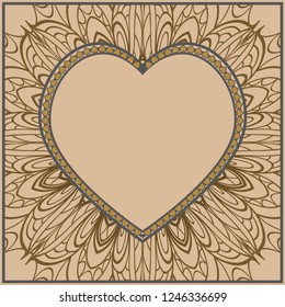 Creative Valentines Day Background With Heart. Romantic Pattern. Vector illustration. For template, love card, banner.