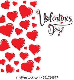 creative valentine's day design, red heart shape pattern poster design